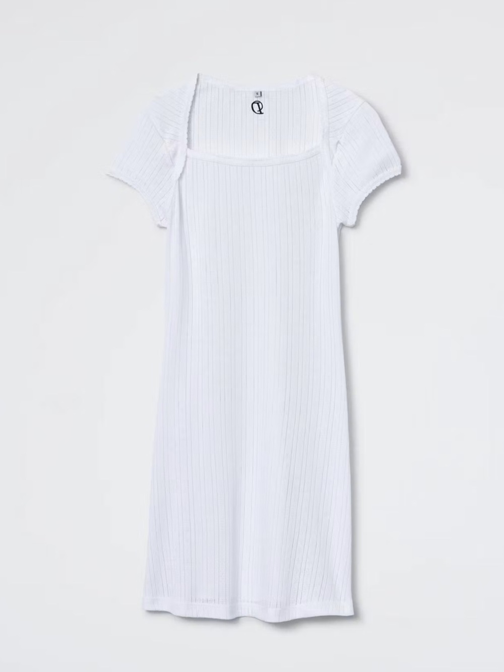 Daphne by Paige Desorbo Pointelle White Snooze Mini Dress - Medium